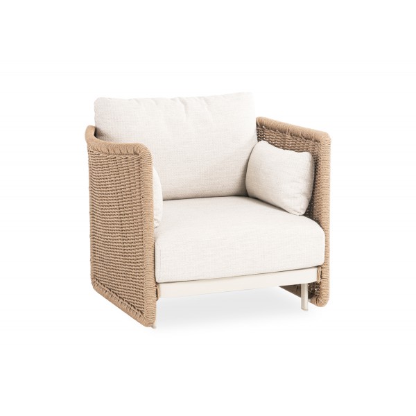 Καθιστικό Αλουμινίου με Wicker Set 4 τεμαχίων