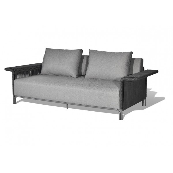 Γκρι Σκούρο Καθιστικό Εξωτερικού Χώρου με Σχοινί σετ 4 τεμαχίων Γκρι Σκούρο Καθιστικό Εξωτερικού Χώρου με Σχοινί σετ 4 τεμαχίων