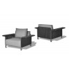 Γκρι Σκούρο Καθιστικό Εξωτερικού Χώρου με Σχοινί σετ 4 τεμαχίων Γκρι Σκούρο Καθιστικό Εξωτερικού Χώρου με Σχοινί σετ 4 τεμαχίων