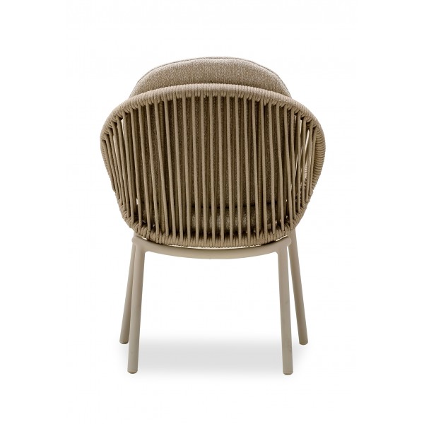 Καρέκλα Λευκή Κρεμ Αλουμινίου Με Σχοινί Καρέκλα Λευκή Κρεμ Αλουμινίου Με Σχοινί