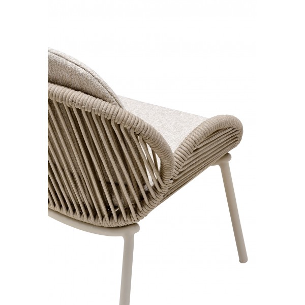 Καρέκλα Λευκή Κρεμ Αλουμινίου Με Σχοινί Καρέκλα Λευκή Κρεμ Αλουμινίου Με Σχοινί