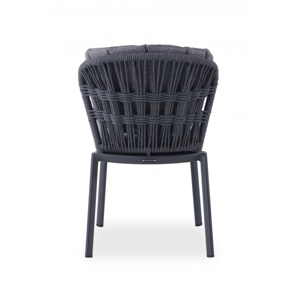 Καρέκλα Γκρι Αλουμινίου με Σχοινί