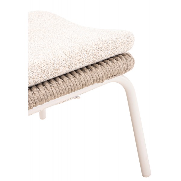 Πολυθρόνα Αλουμινίου Γκρι με Υποπόδιο Σετ 2 τεμ