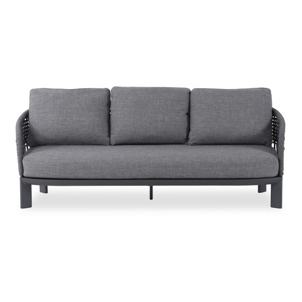 Γκρι Σαλόνι Αλουμινίου με Σχοινί Σετ 4 τεμαχίων