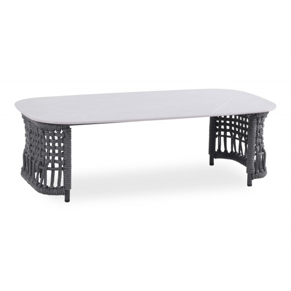 Γκρι Σαλόνι Αλουμινίου με Σχοινί Σετ 4 τεμαχίων