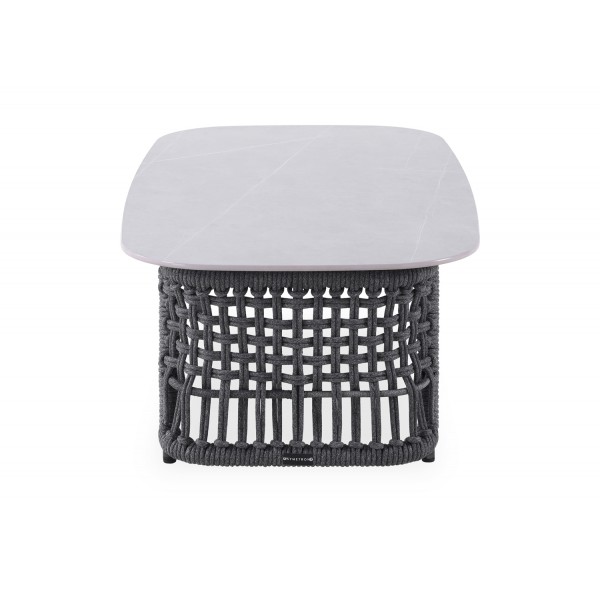 Γκρι Σαλόνι Αλουμινίου με Σχοινί Σετ 4 τεμαχίων