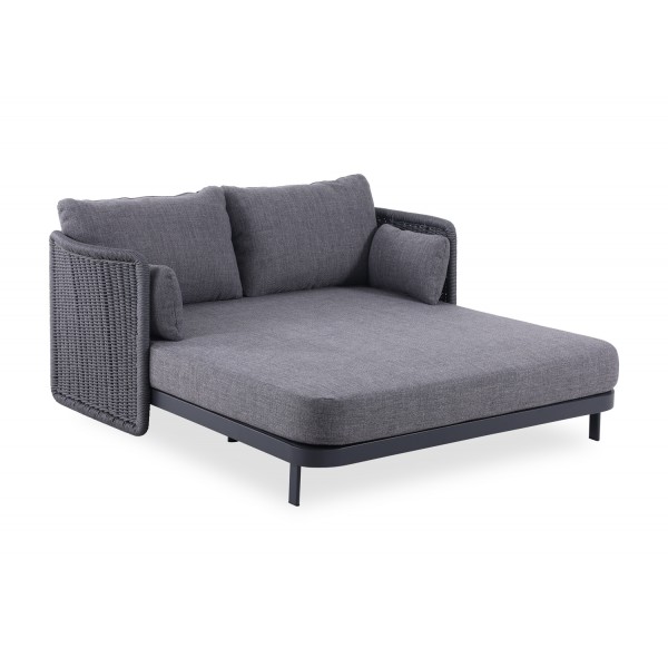 Γκρι Daybed Αλουμινίου με Συνθετικό Rattan