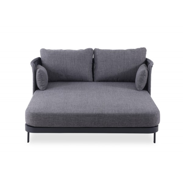 Γκρι Daybed Αλουμινίου με Συνθετικό Rattan