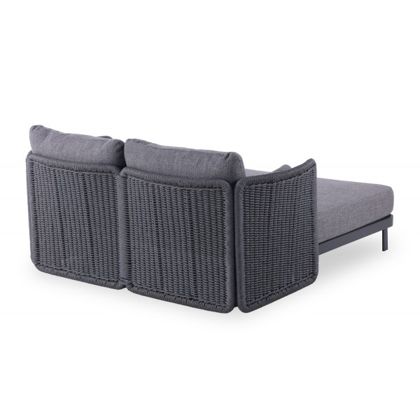 Γκρι Daybed Αλουμινίου με Συνθετικό Rattan