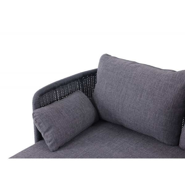 Γκρι Daybed Αλουμινίου με Συνθετικό Rattan