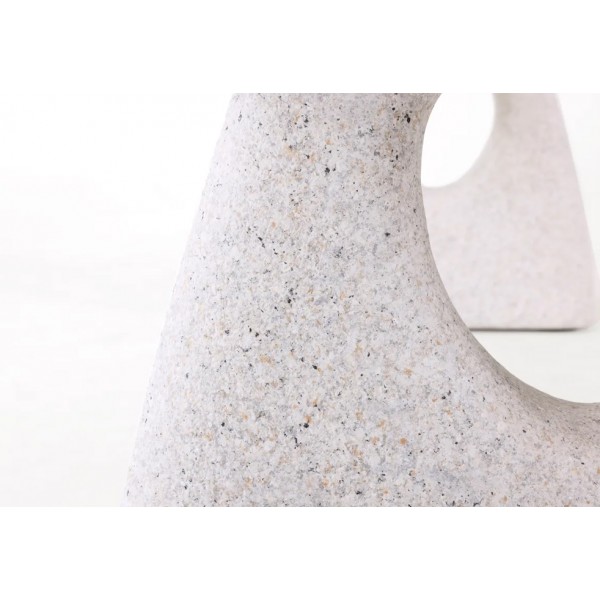 Επεκτεινόμενο Τραπέζι με Cream Sintered Stone Top και Πόδια πέτρας Frp