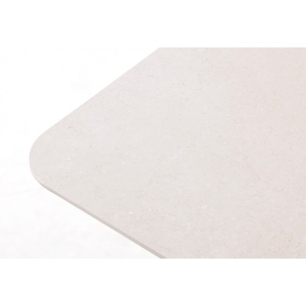 Επεκτεινόμενο Τραπέζι με Cream Sintered Stone Top και Πόδια πέτρας Frp