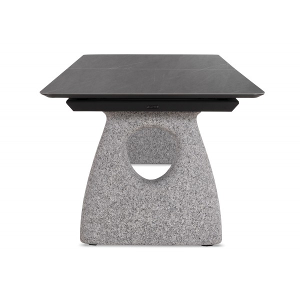 Επεκτεινόμενο Τραπέζι με Γκρι Sintered Stone Top και Πόδια πέτρας Frp