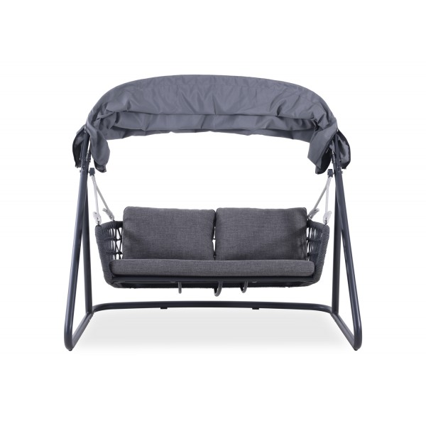 Κούνια Αλουμινίου Γκρι με Σχοινί