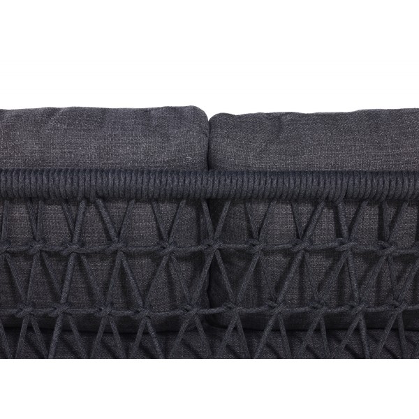 Κούνια Αλουμινίου Γκρι με Σχοινί