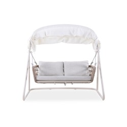 Κούνια Αλουμινίου Εκρου με Σχοινί