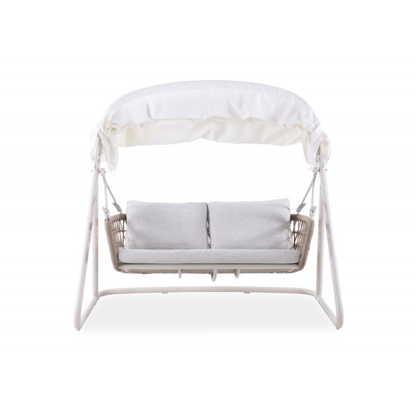 Κούνια Αλουμινίου Εκρου με Σχοινί