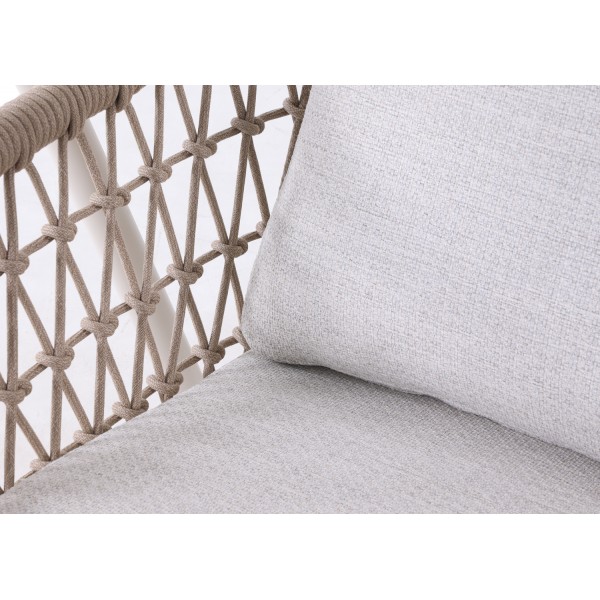 Κούνια Αλουμινίου Εκρου με Σχοινί