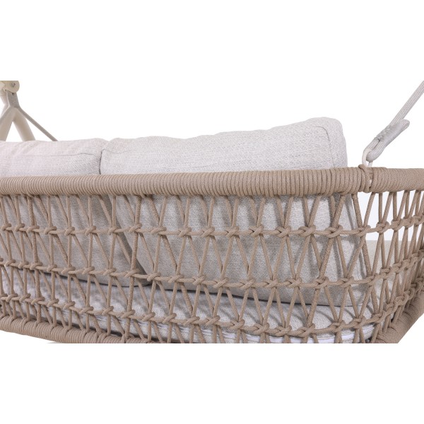 Κούνια Αλουμινίου Εκρου με Σχοινί