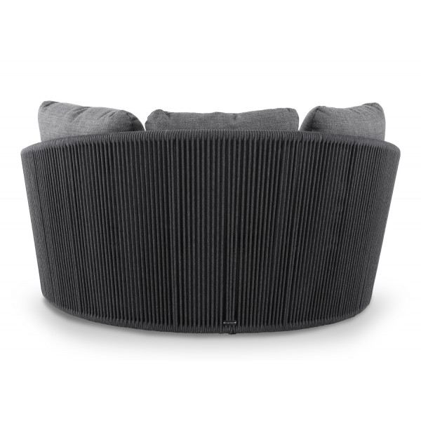 Γκρι Daybed Αλουμινίου με Γκρι Σχοινί και Γκρι Μαξιλάρια