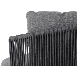 Γκρι Daybed Αλουμινίου με Γκρι Σχοινί και Γκρι Μαξιλάρια