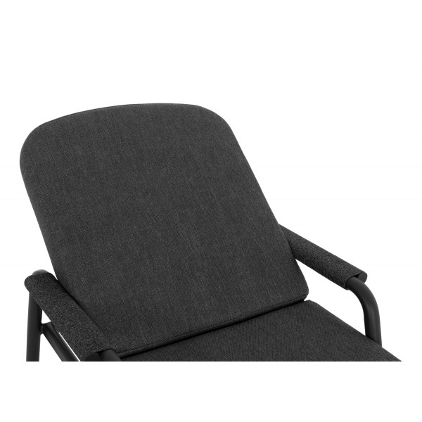 Γκρι Ξαπλώστρα Aλουμινίου με Μαξιλάρι