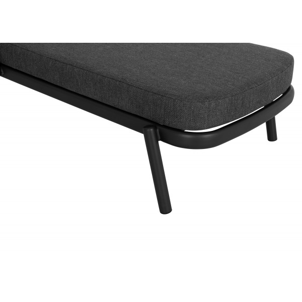 Γκρι Ξαπλώστρα Aλουμινίου με Μαξιλάρι