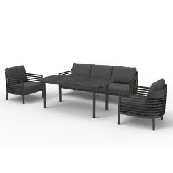 Γκρι Σαλόνι Αλουμινίου Σετ 4 Τεμαχίων