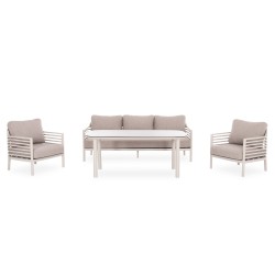 Γκρι Σαλόνι Αλουμινίου Σετ 4 Τεμαχίων