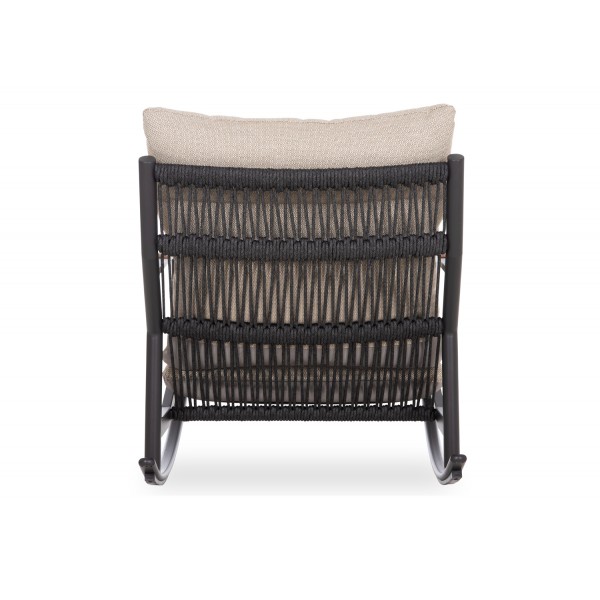 Κουνιστή Πολυθρόνα Αλουμινίου Γκρι 