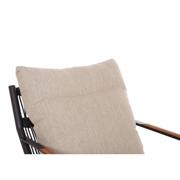 Κουνιστή Πολυθρόνα Αλουμινίου Γκρι 