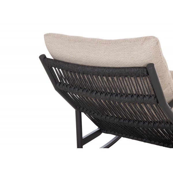 Κουνιστή Πολυθρόνα Αλουμινίου Γκρι 