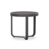 Side Table Αλουμινίου Γκρι με Πλάκα από Πυριτική Πέτρα.