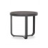 Side Table Αλουμινίου Γκρι με Πλάκα από Πυριτική Πέτρα.