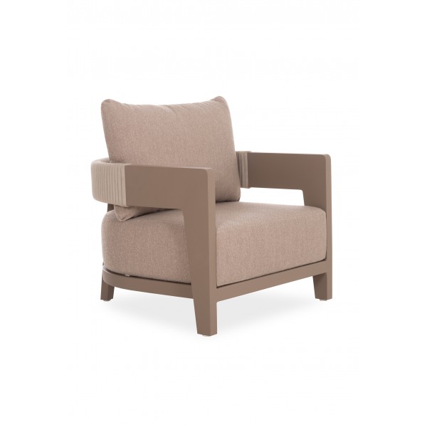 Κρεμ Πολυθρόνα Αλουμινίου με Πολυεστερικό Σχοινί