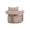 Περιστρεφόμενη Μπεζ Πολυθρόνα Αλουμινίου