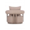 Περιστρεφόμενη Μπεζ Πολυθρόνα Αλουμινίου