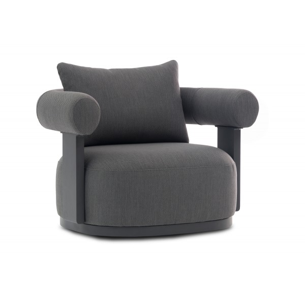 Περιστρεφόμενη Γκρι Πολυθρόνα Αλουμινίου