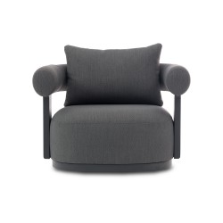 Περιστρεφόμενη Γκρι Πολυθρόνα Αλουμινίου