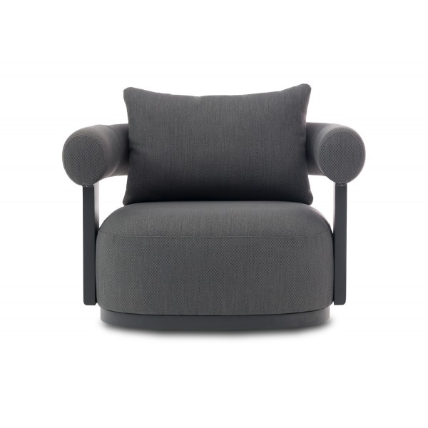 Περιστρεφόμενη Γκρι Πολυθρόνα Αλουμινίου