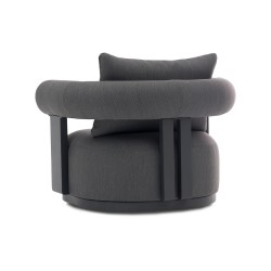 Περιστρεφόμενη Γκρι Πολυθρόνα Αλουμινίου