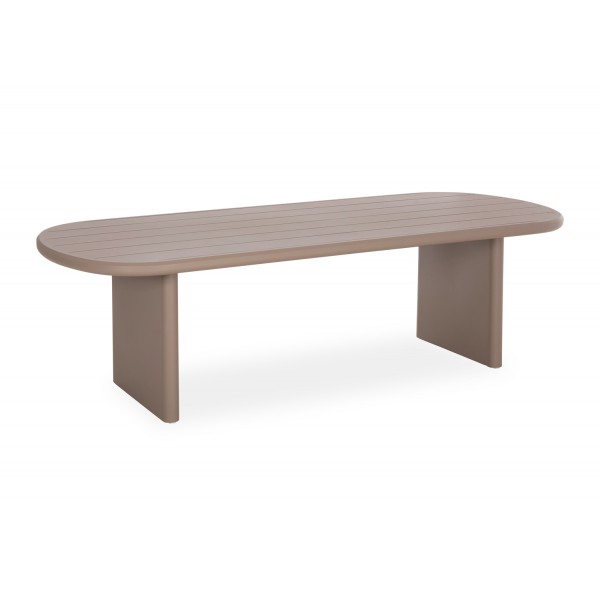 Γκρι Οβάλ Τραπέζι Αλουμινίου