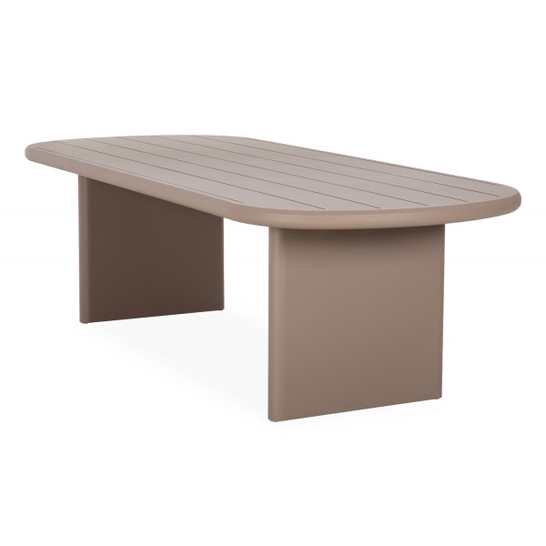 Γκρι Οβάλ Τραπέζι Αλουμινίου