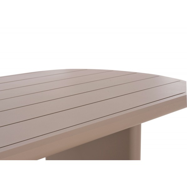 Γκρι Οβάλ Τραπέζι Αλουμινίου