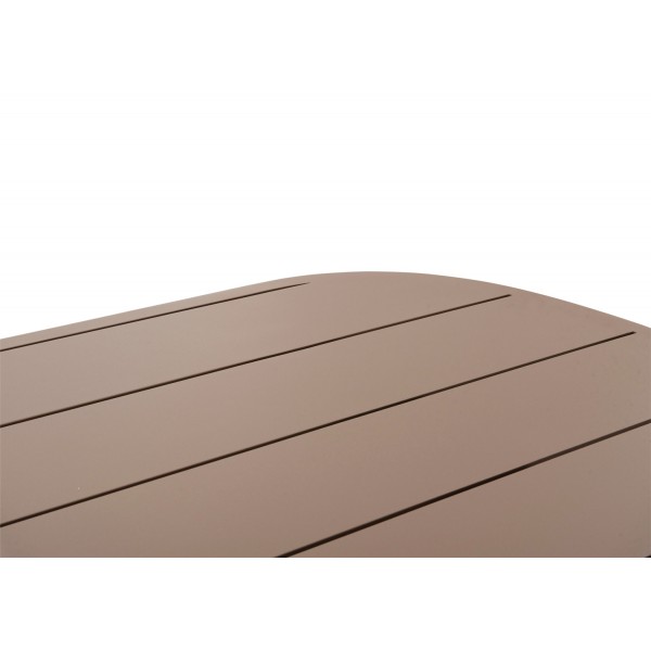 Γκρι Οβάλ Τραπέζι Αλουμινίου