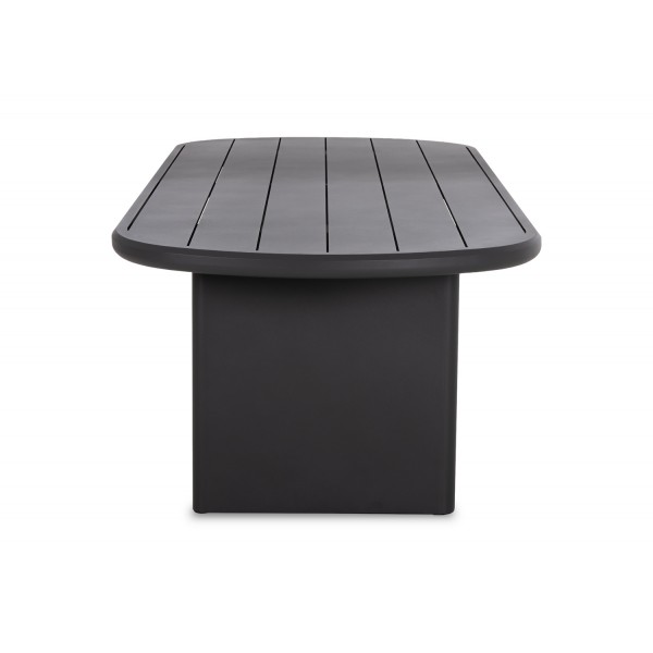 Γκρι Οβάλ Τραπέζι Αλουμινίου