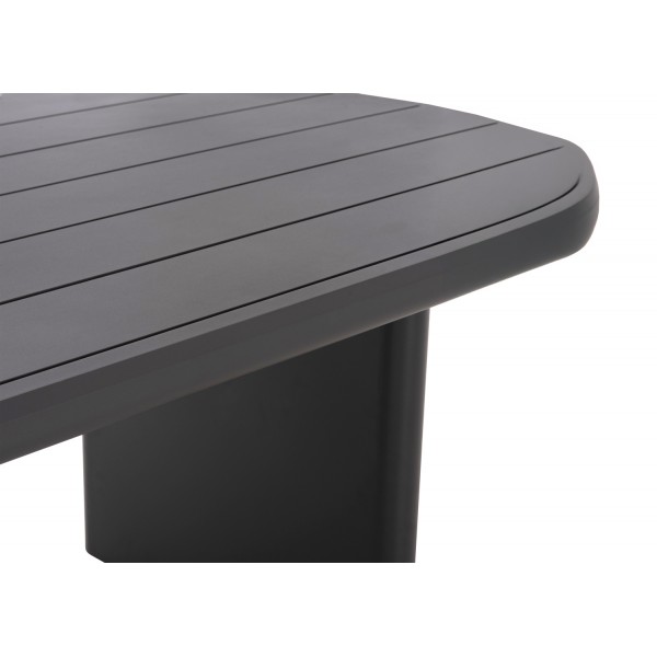 Γκρι Οβάλ Τραπέζι Αλουμινίου