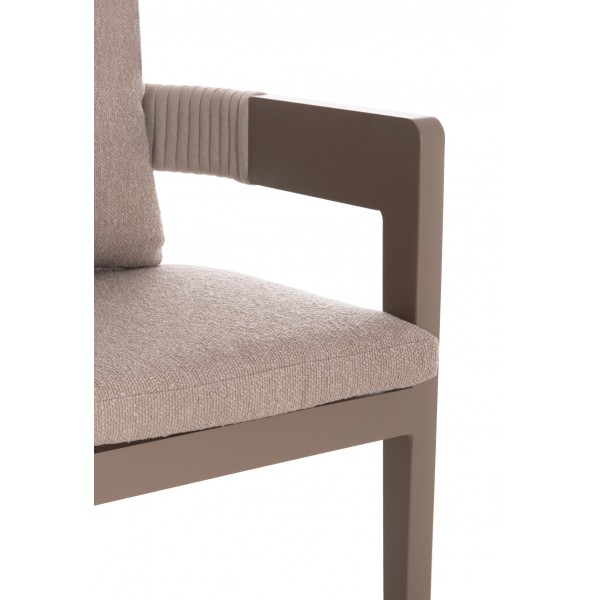 Κρεμ Καρέκλα με Πολυεστερικό Σχοινί και Μαξιλάρι