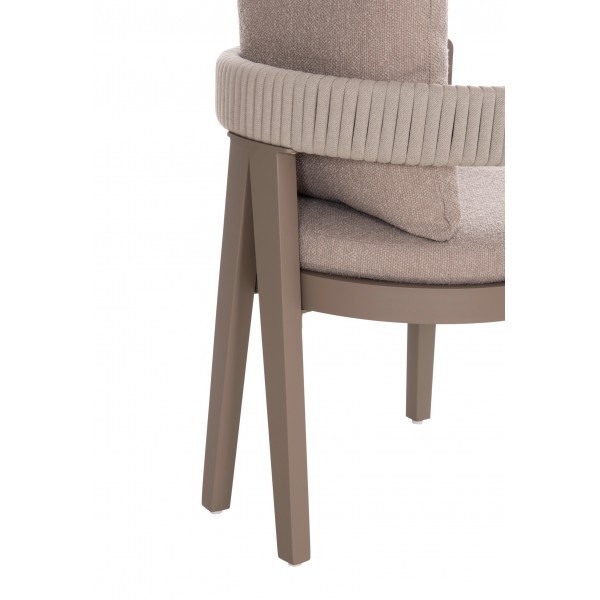 Κρεμ Καρέκλα με Πολυεστερικό Σχοινί και Μαξιλάρι