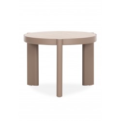 Κρεμ Side Table Αλουμινίου με Πλάκα Sintered Stone
